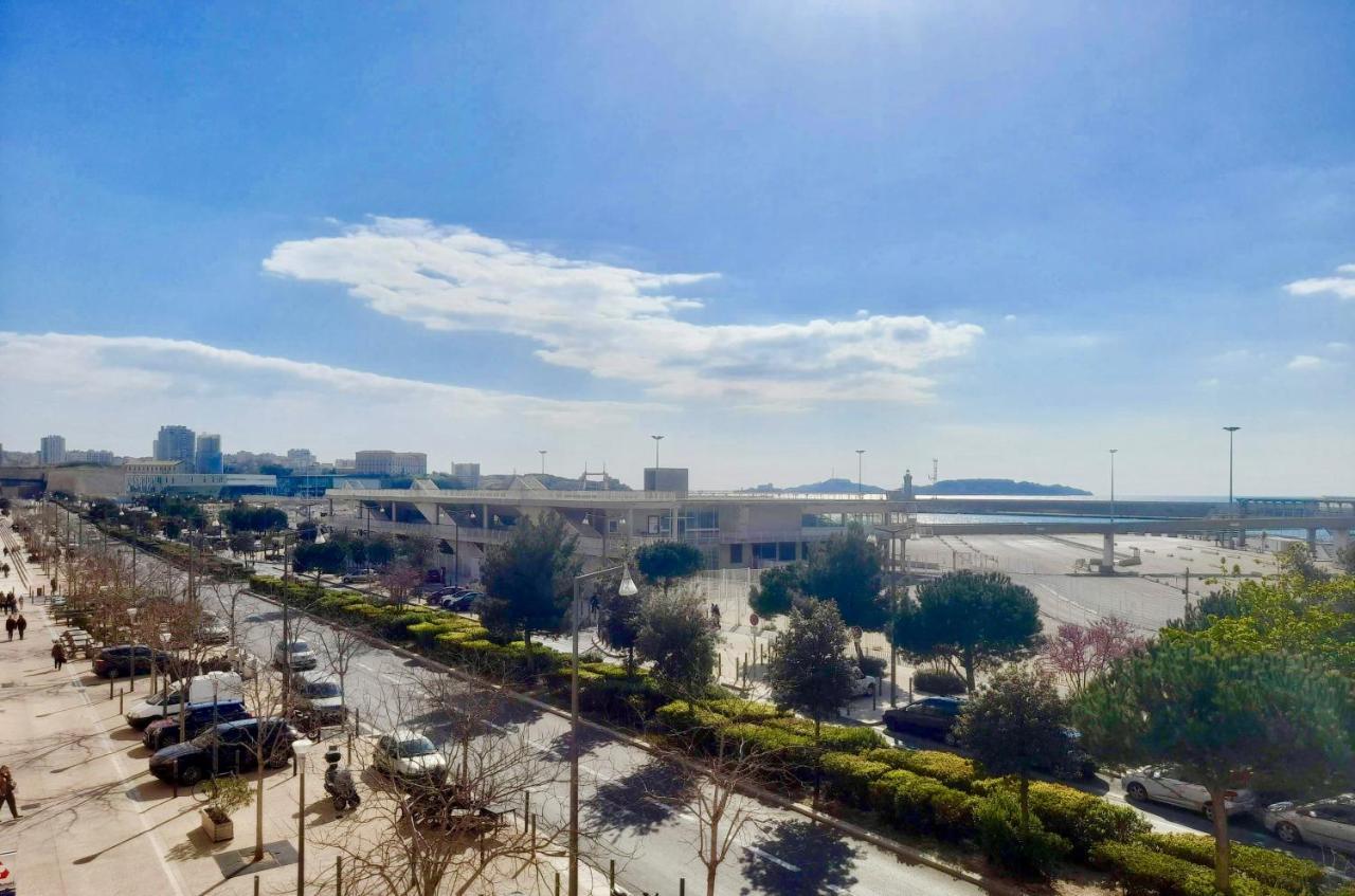 Spacieux Et Lumineux Appartement Vue Mer Joliette Marsiglia Esterno foto